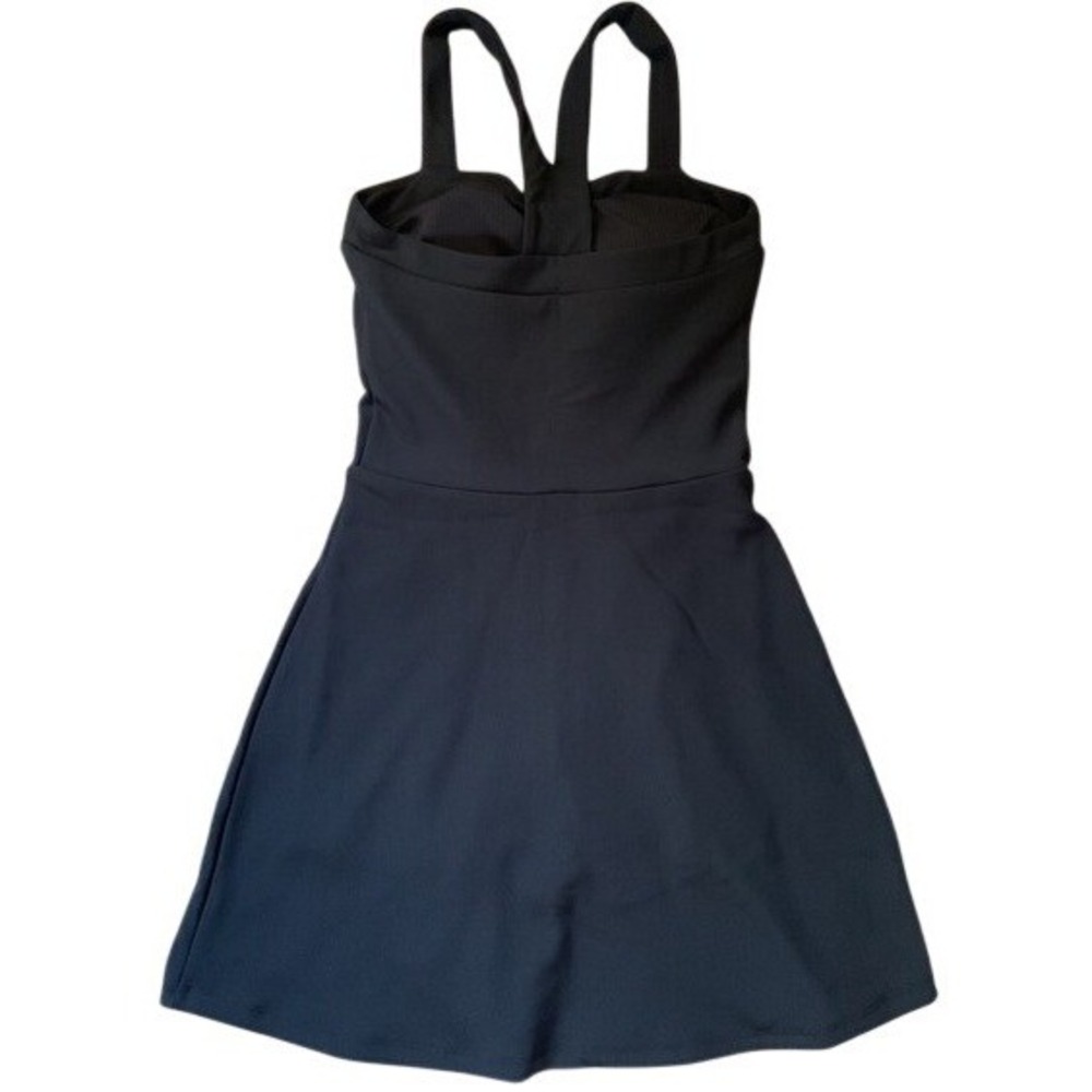 T|S By Thrive Black Ribbed Athletic Dress with Built-in Shorts Racerback‎ Medium